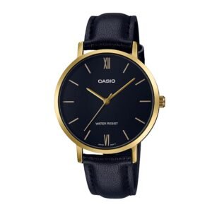 Reloj Casio LTP-VT01GL-1B Cuero Mujer Negro