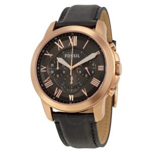 Reloj Fossil Grant FS5085 Cuero Hombre Negro