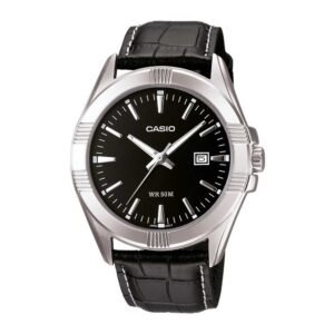 Reloj Casio MTP-1308L-1A  Cuero Hombre Negro