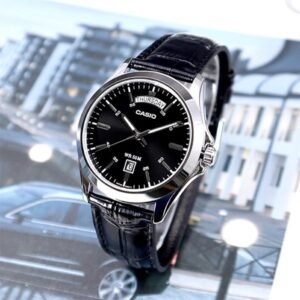 Reloj Casio MTP-1370L-1A Cuero Hombre Negro