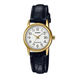 Reloj Casio LTP-V002GL-7B2 Cuero Mujer Negro