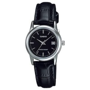 Reloj Casio LTP-V002L-1A Cuero Mujer Negro